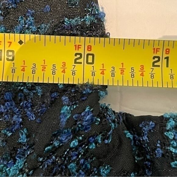 Chico’s Blue & Black Textured Tweed Academia Jacket Blazer NWOT Size 8 - Picture 10 of 12